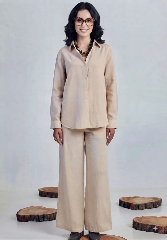 Classic Beige Linen Co-Ord Set